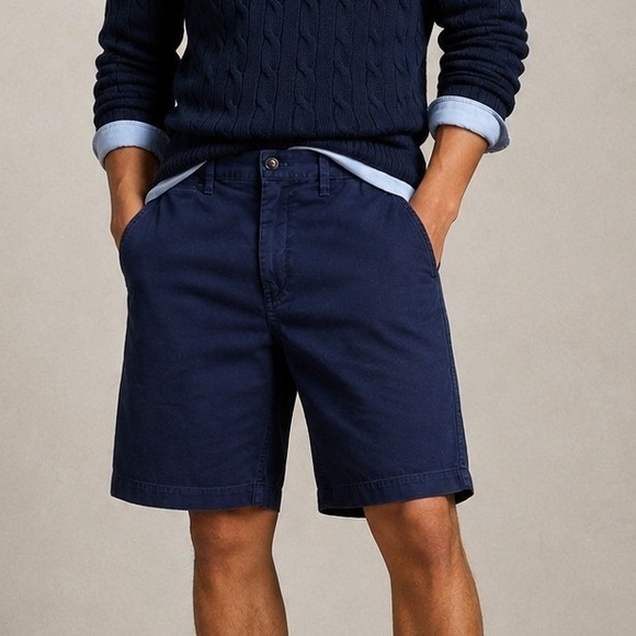 Polo Ralph Lauren Other - Polo Ralph Lauren Mens Relaxed Fit Chino Shorts Navy Blue Size 35 Cotton
